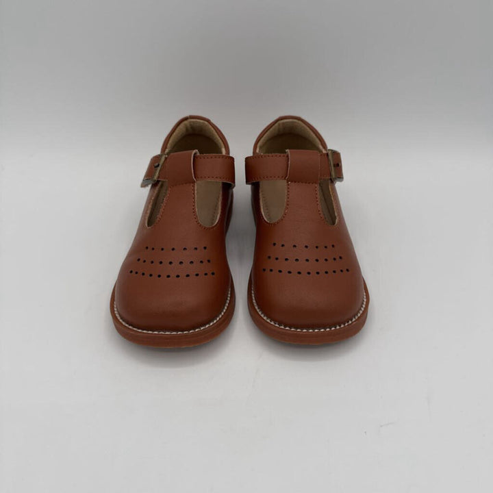 Velcro Clasp Leather Mary Janes