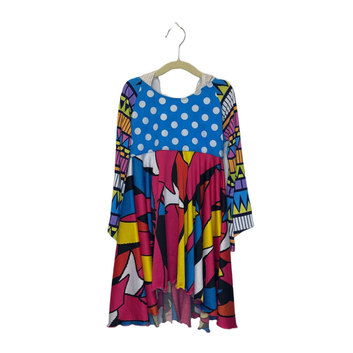 Jersey Dress w/Silver Hood