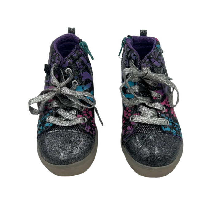 Lace + Zip Up Sneakers / Cat Face