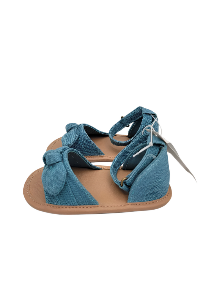 Linen Bow-Tie Sandals