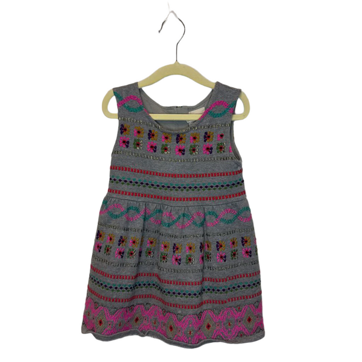 Sleeveless Dress/Embroidered