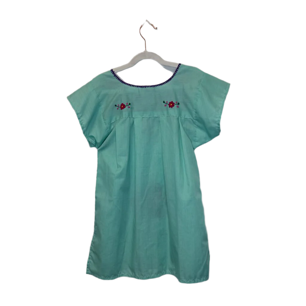 Short Sleeve Dress/Embroidered