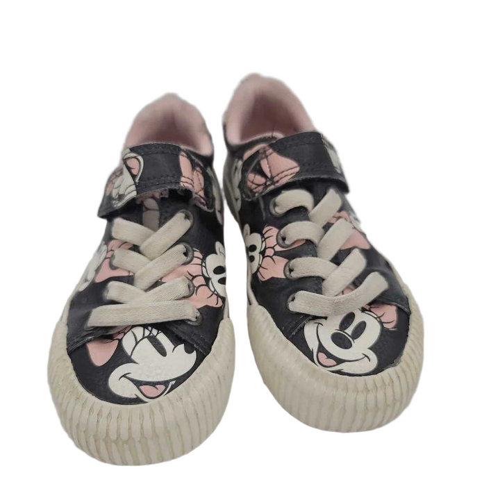 Velcro Leather Sneakers / Minnie Mouse