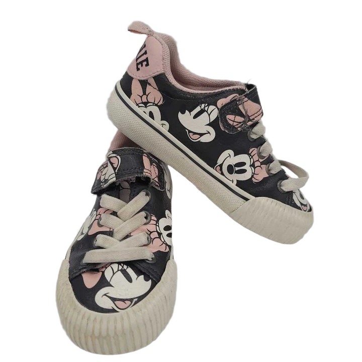 Velcro Leather Sneakers / Minnie Mouse