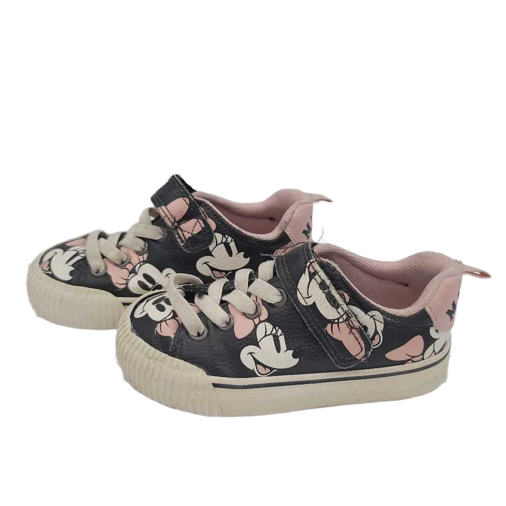 Velcro Leather Sneakers / Minnie Mouse