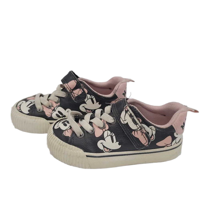 Velcro Leather Sneakers / Minnie Mouse