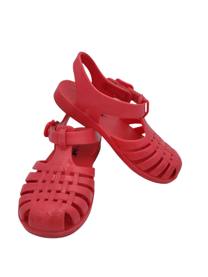 Velcro Closed Toed Sandals/Pink