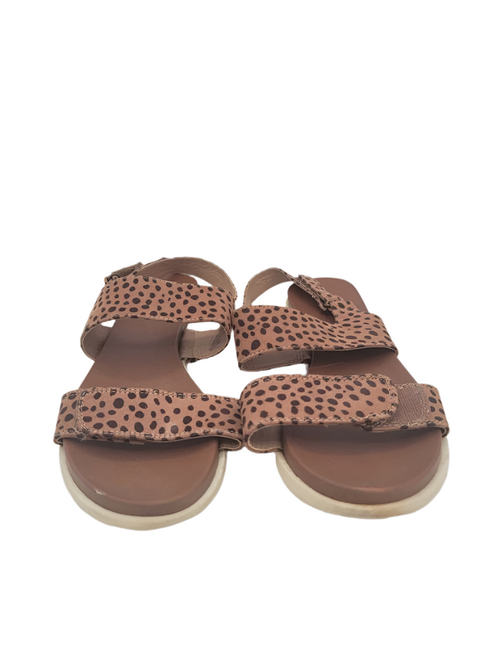 Velcro Clasp Leopard Print Sandals