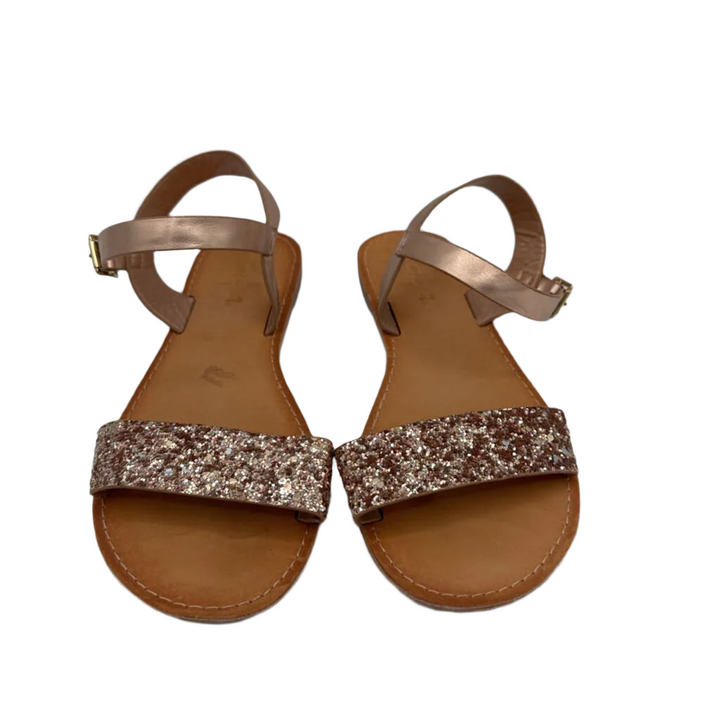 Buckle Clasp Sandals / Glitter