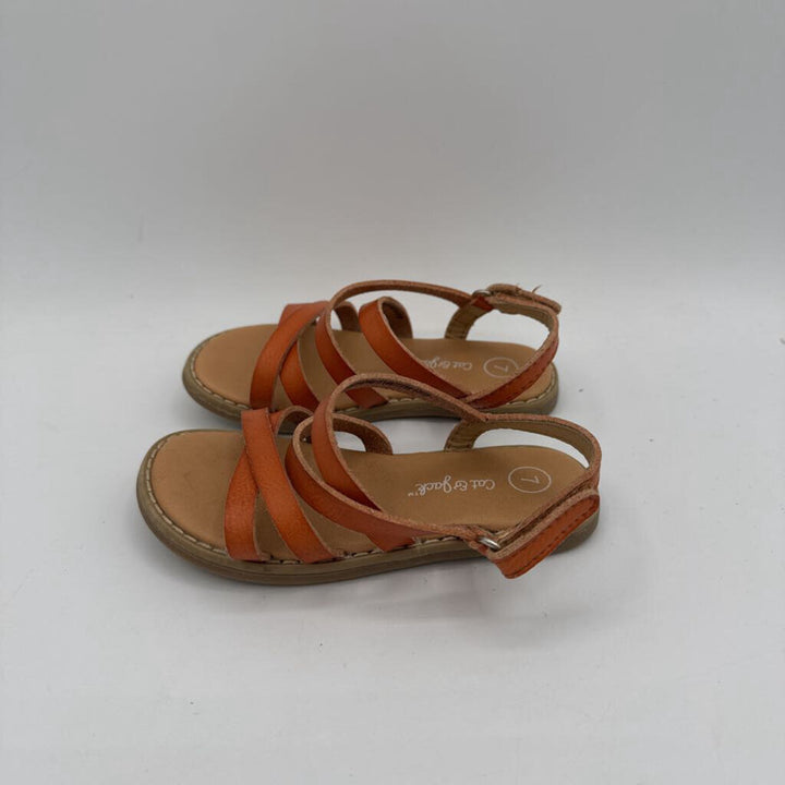 Velcro Strap Leather Sandals