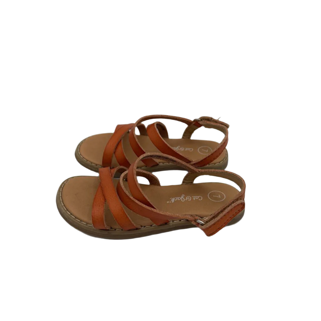 Velcro Strap Leather Sandals