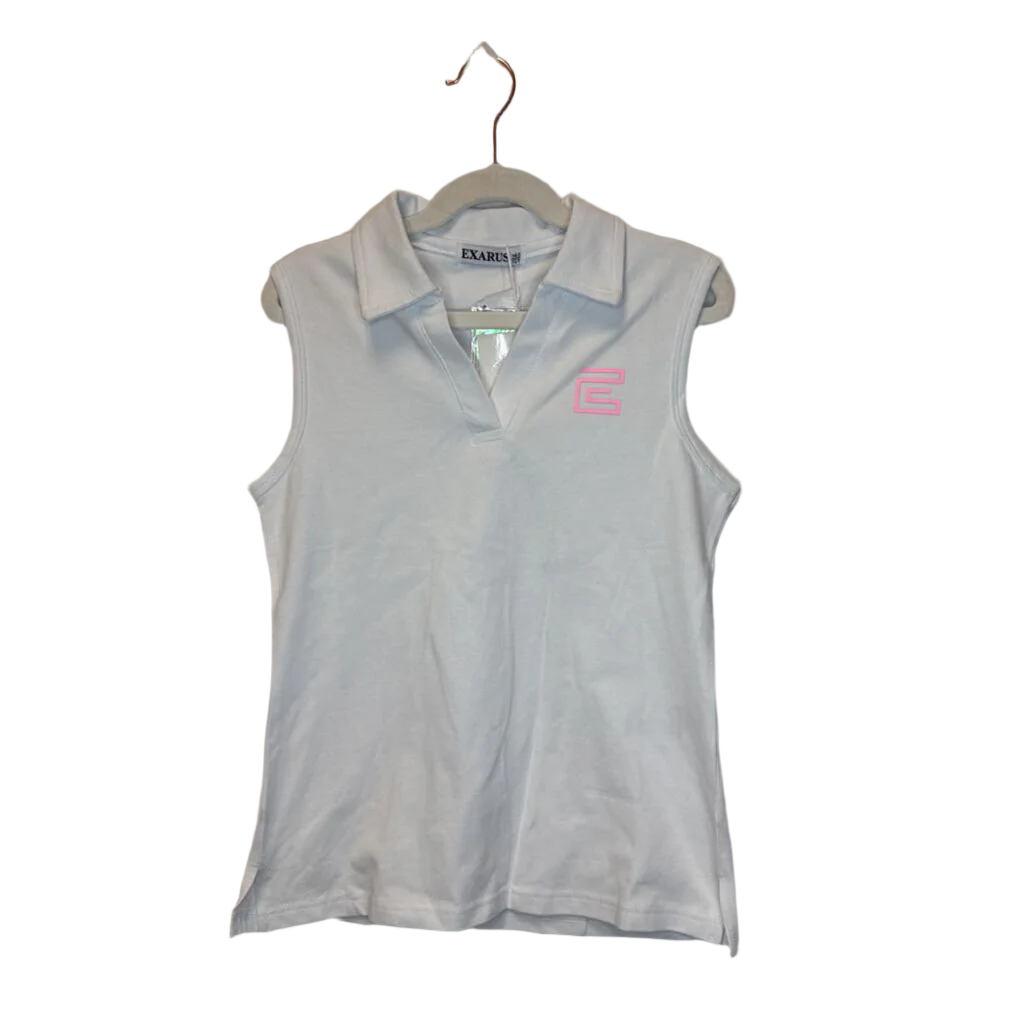 Sleeveless Collared Equestrian Shirt