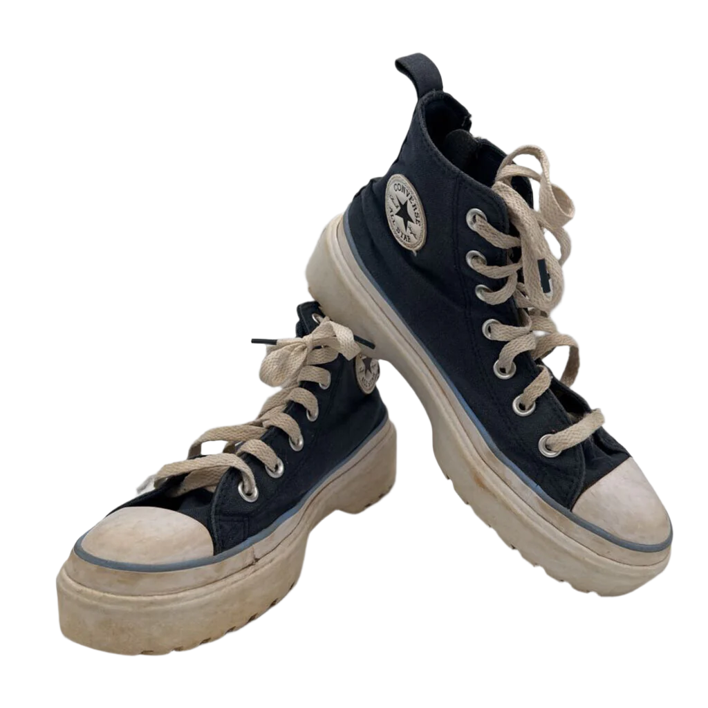 Zip + Lace Up High Top Sneakers