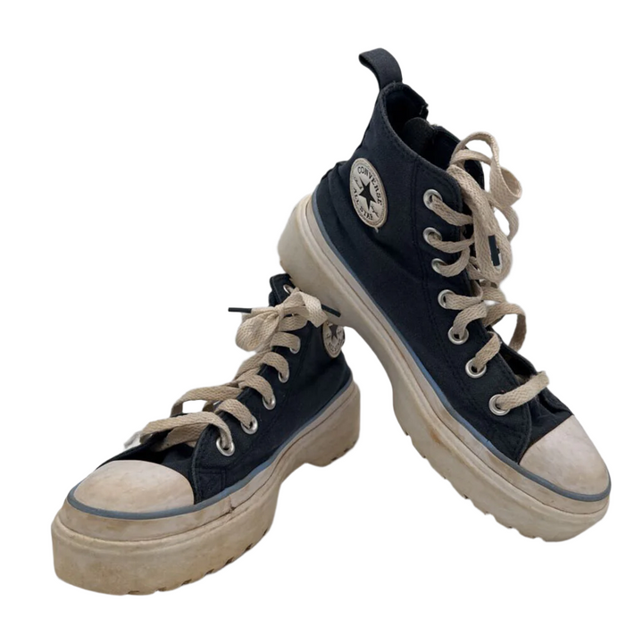Zip + Lace Up High Top Sneakers