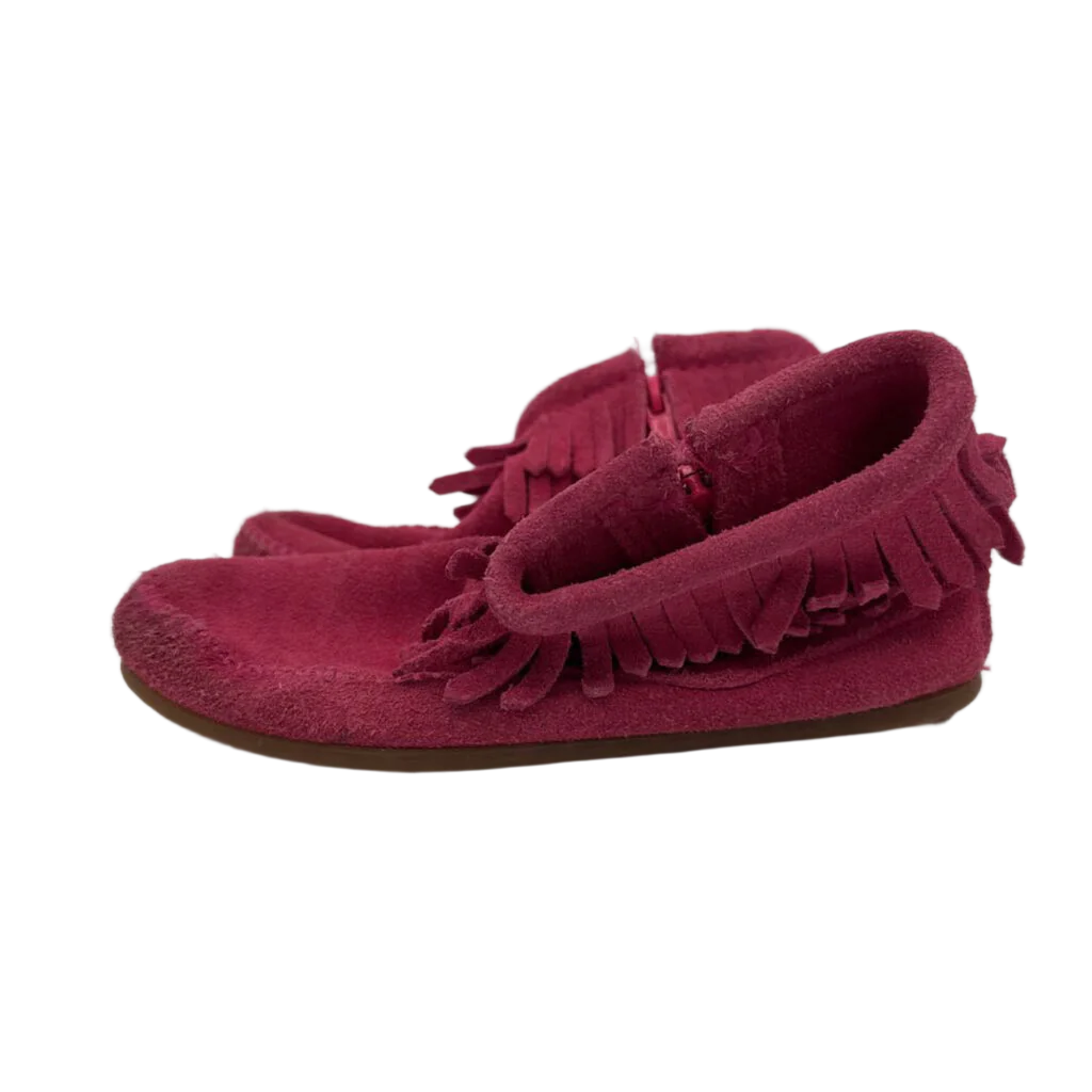 Zip Up Suede Moccasin
