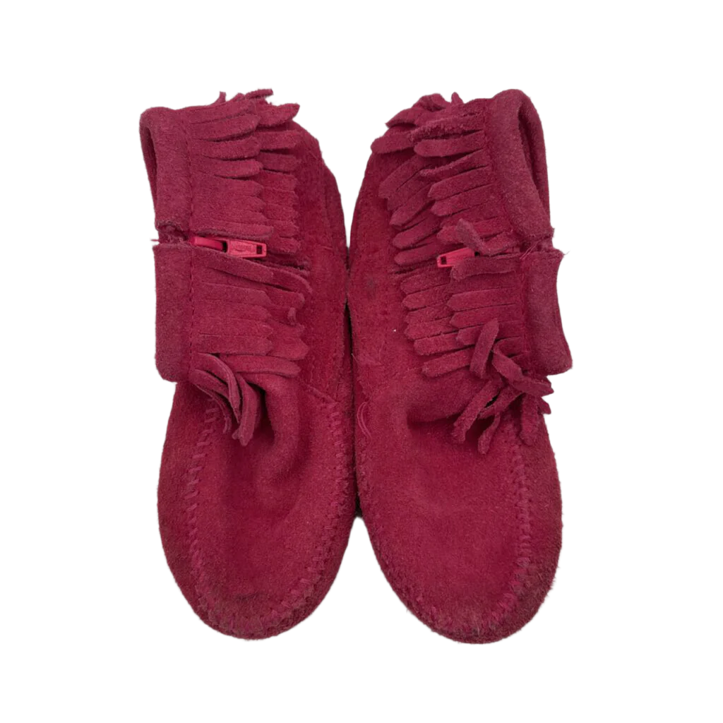 Zip Up Suede Moccasin