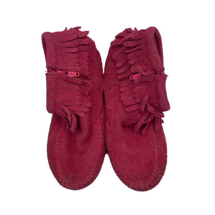 Zip Up Suede Moccasin