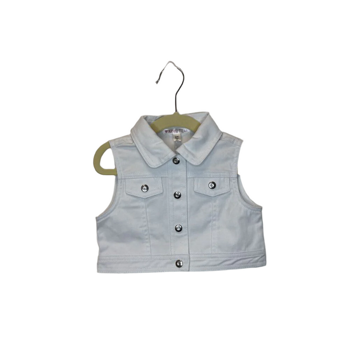 Denim Button Up Vest