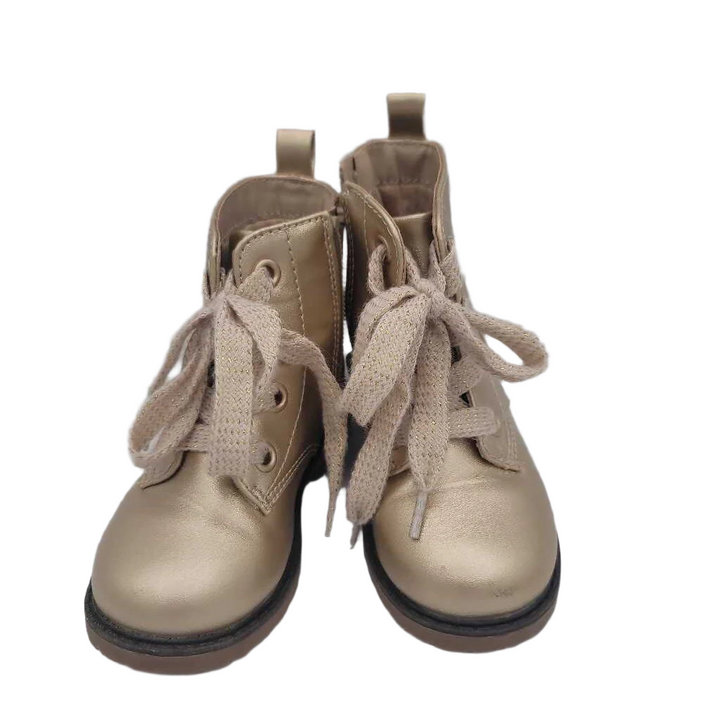 Lace Up Boots/Metallic