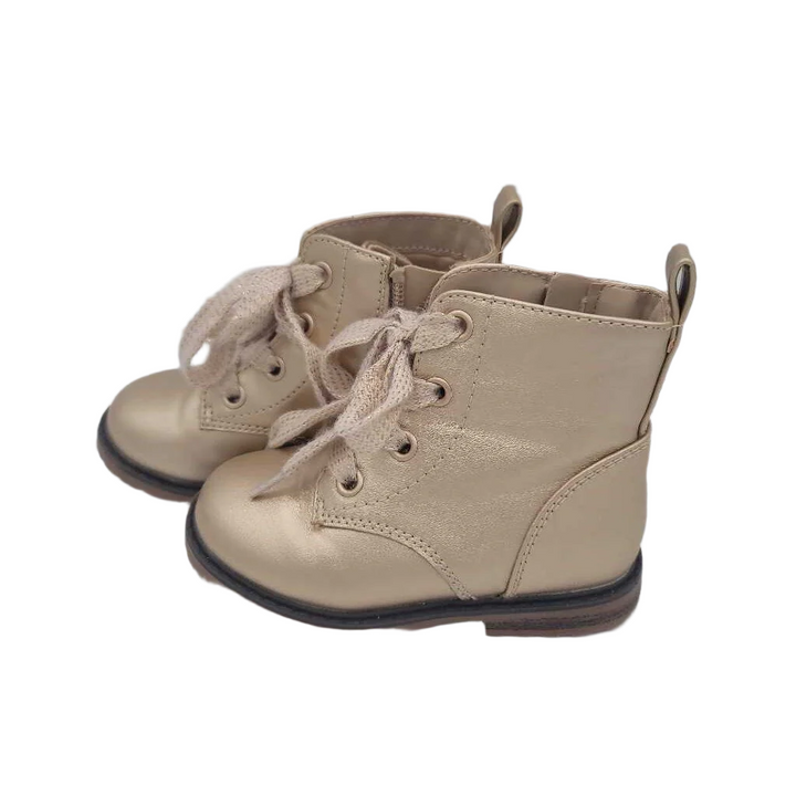 Lace Up Boots/Metallic