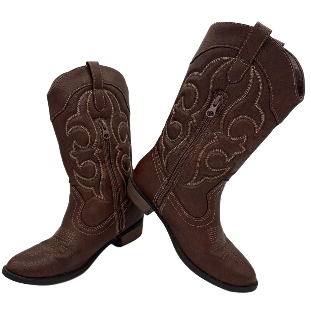 Zip Up Cowboy Boots