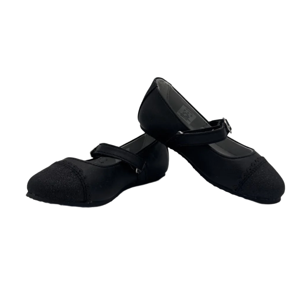 Velcro Slip On Glitter Toe Shoes