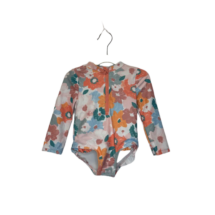 LS One Piece Bathing Suit / Flowers
