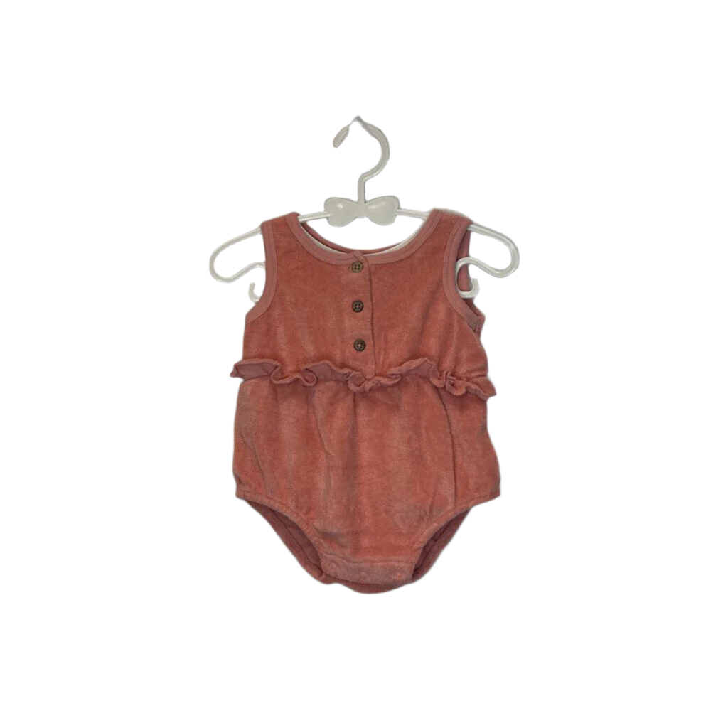Sleeveless Terry Cloth Romper