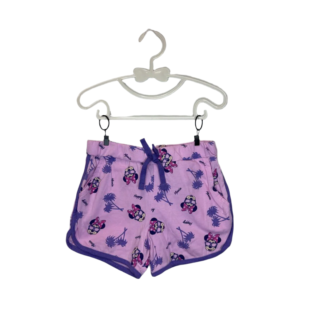 Elastic Waist Cotton Shorts / Minnie