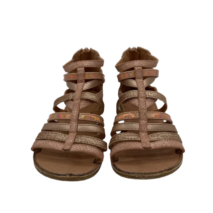 Zip Heel Strappy Sandals