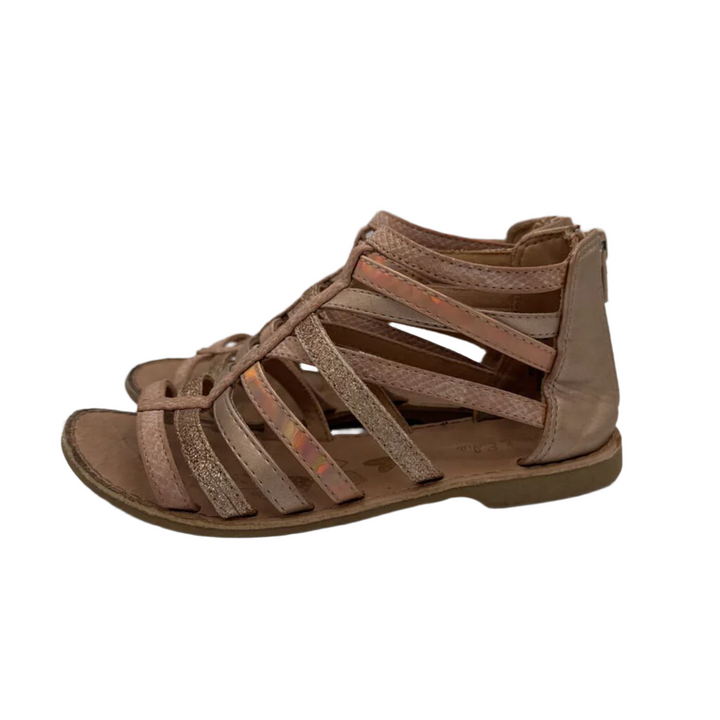 Zip Heel Strappy Sandals