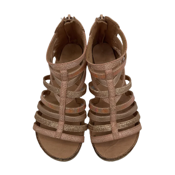 Zip Heel Strappy Sandals