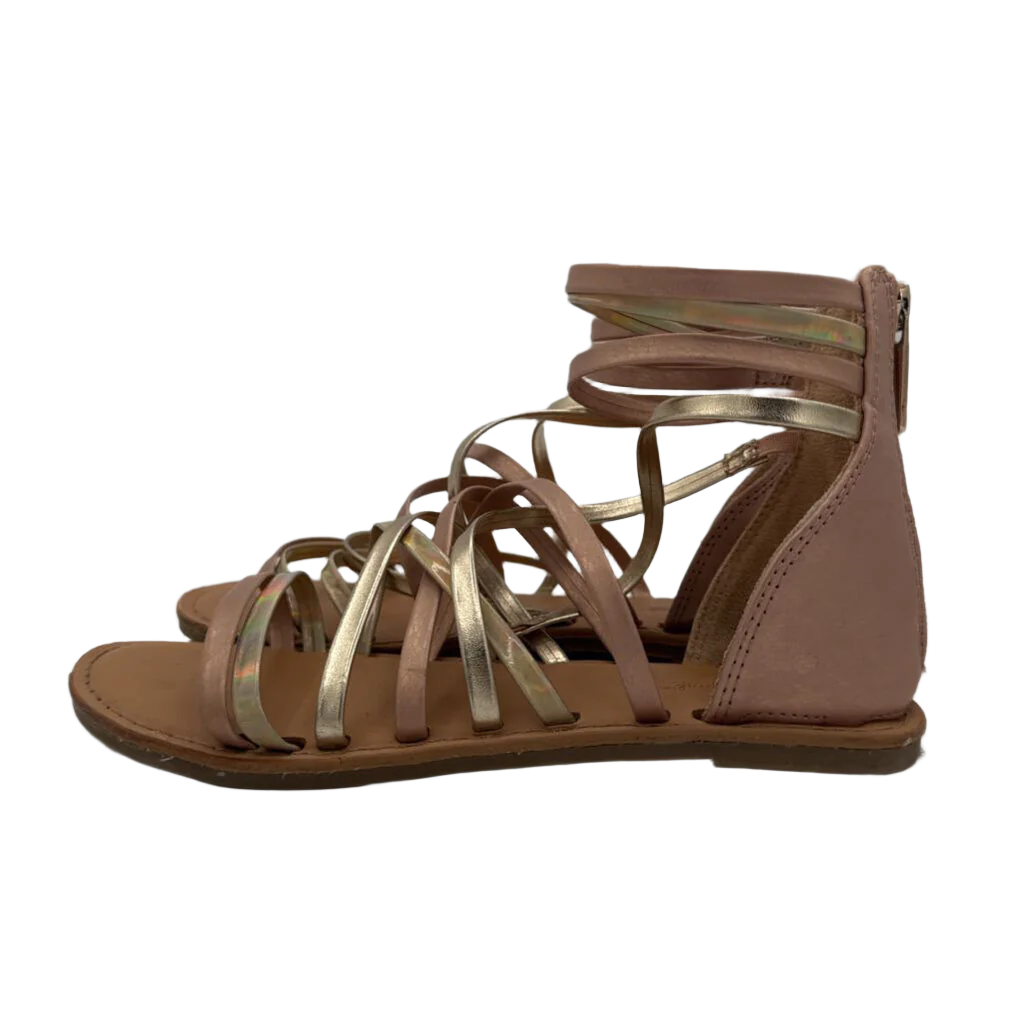 Zip Heel Strappy Sandals