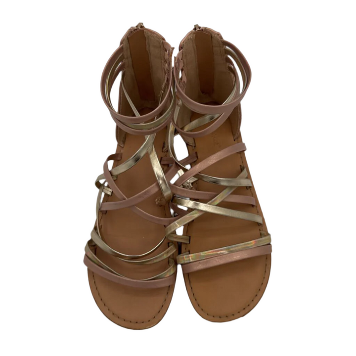 Zip Heel Strappy Sandals