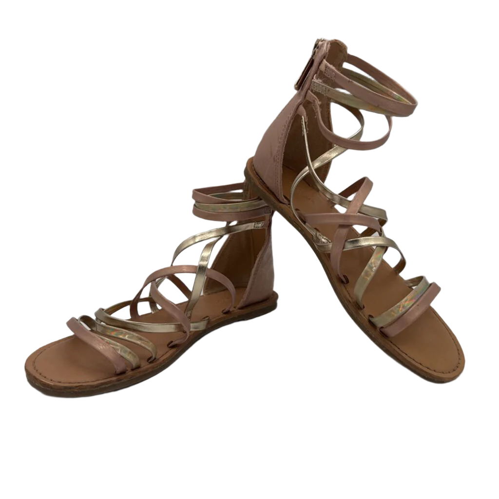Zip Heel Strappy Sandals