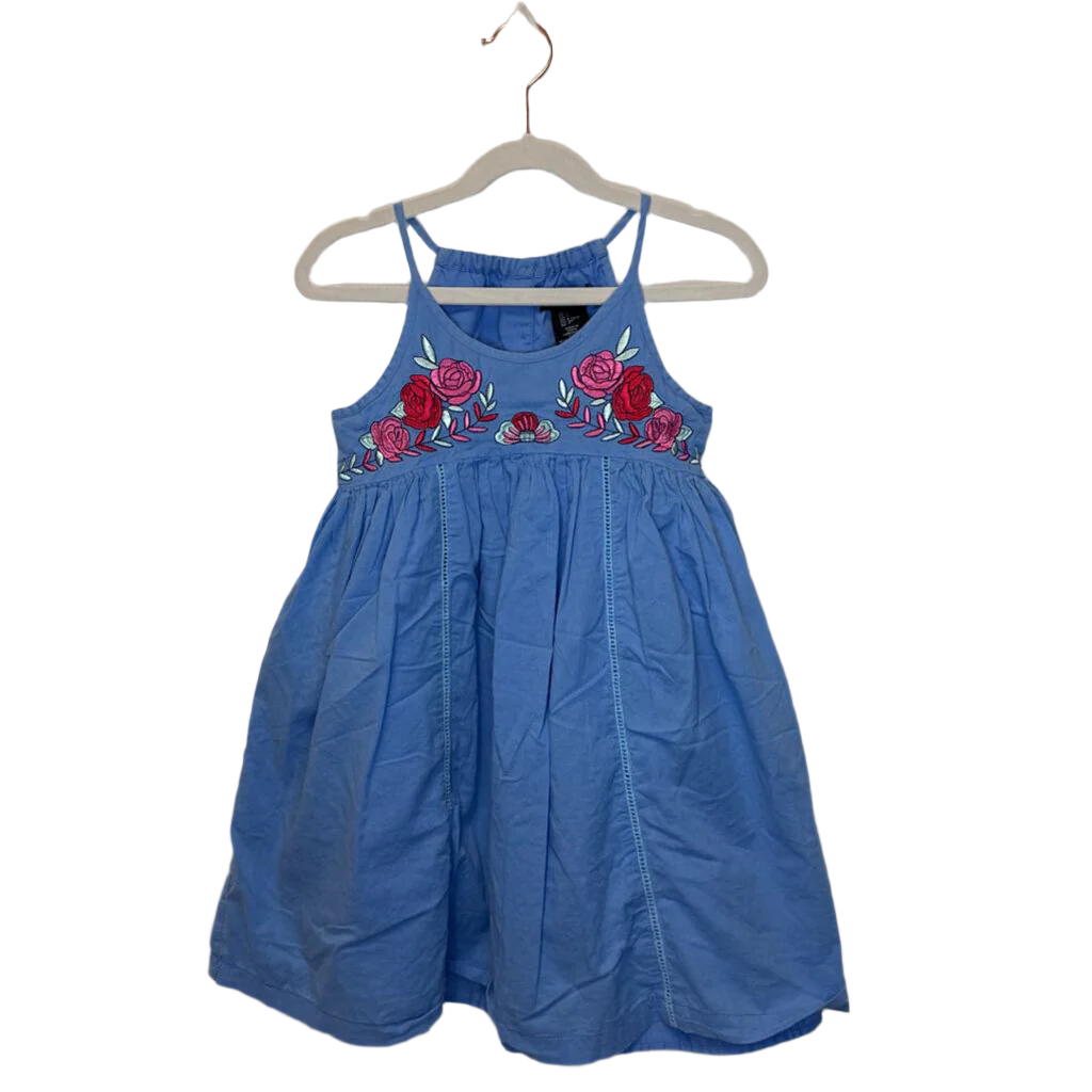 Tank Floral Dress/Embroidered