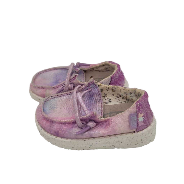 Slip On Striped Canvas Shoes / Glittery