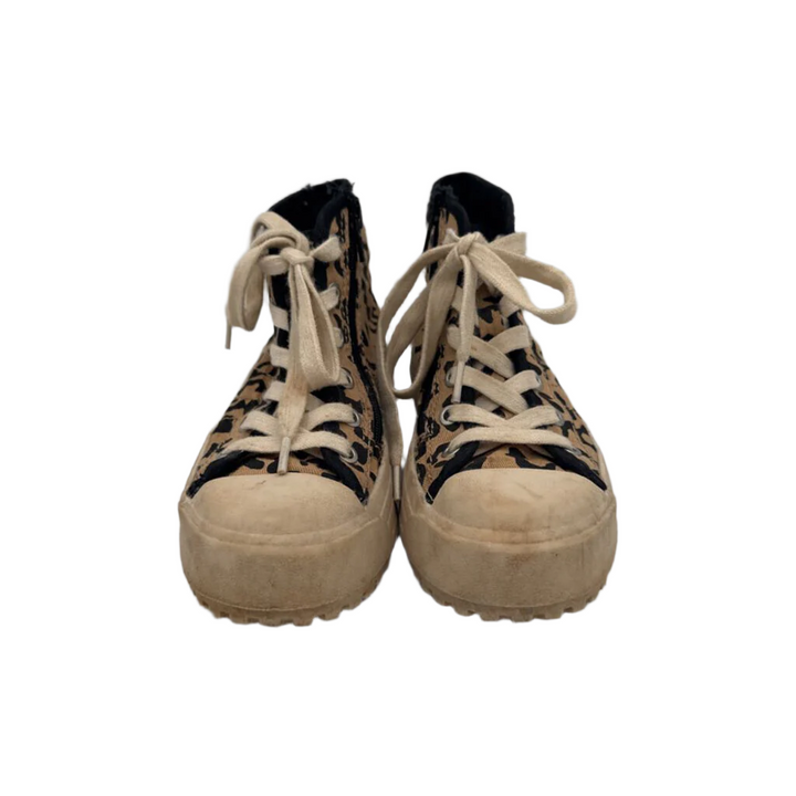Zip Up + Zip Leopard Print Sneakers