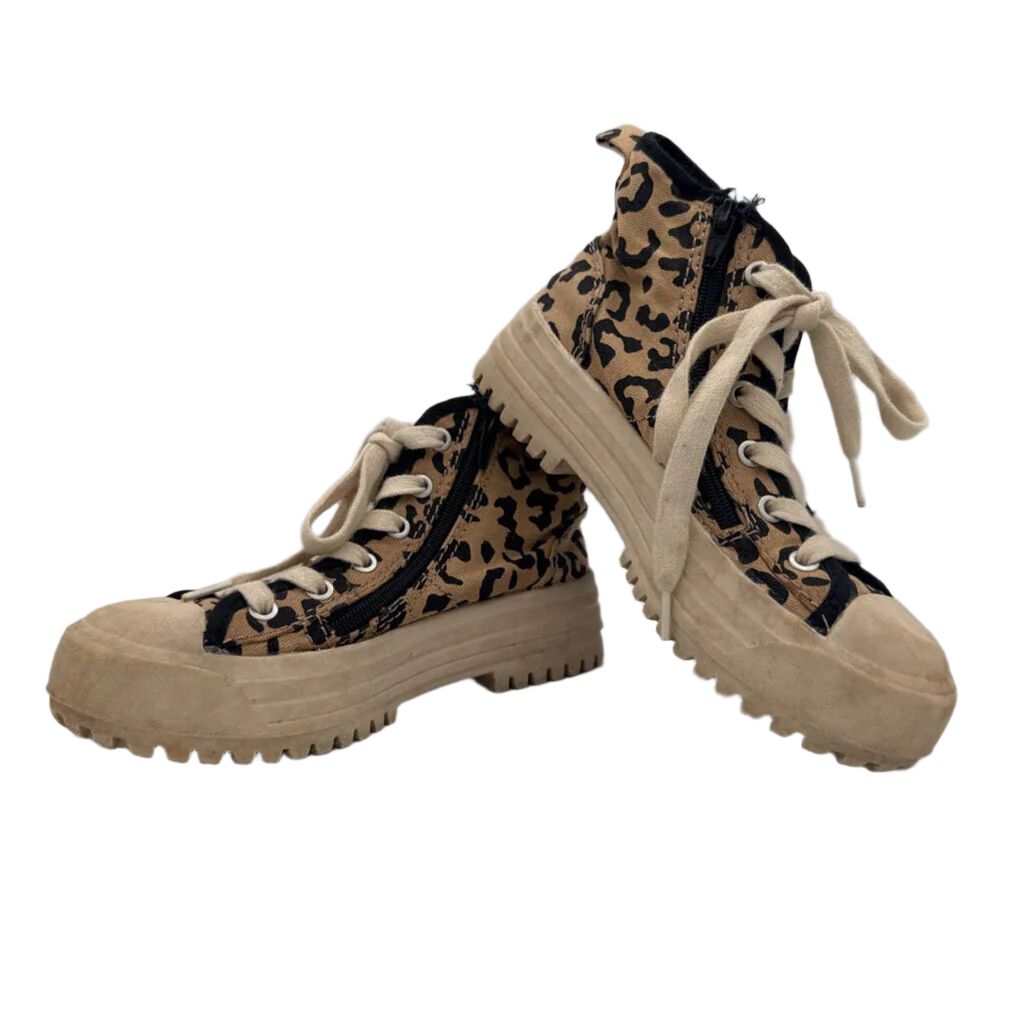Zip Up + Zip Leopard Print Sneakers