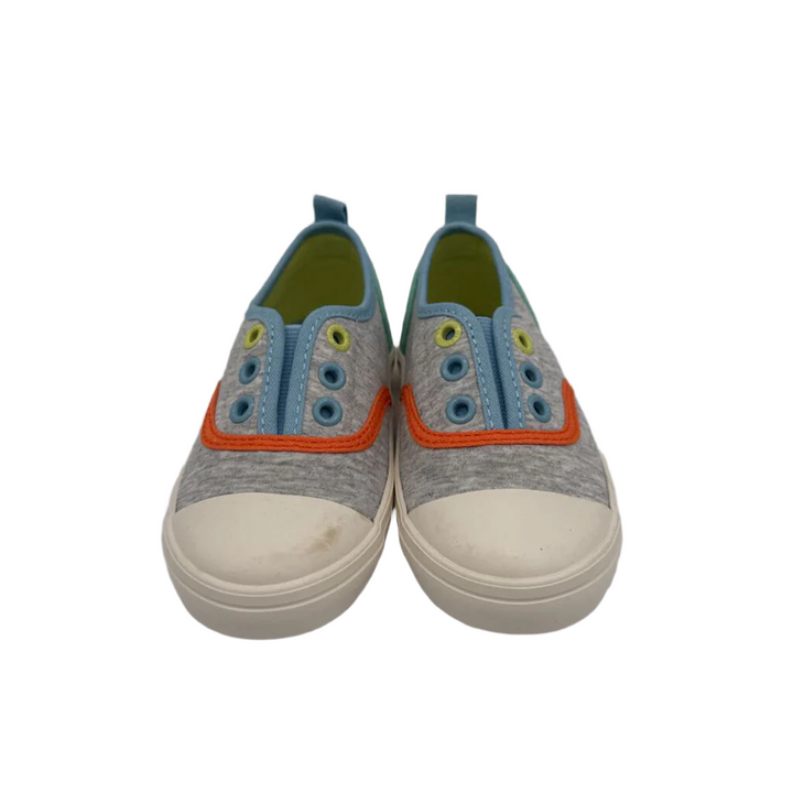 Slip On Sneakers / Orange Blue Stripes