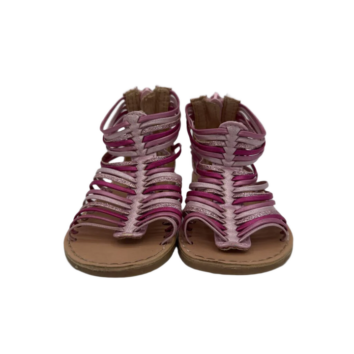 Zip Up Open Toe Sandals
