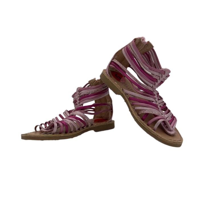 Zip Up Open Toe Sandals