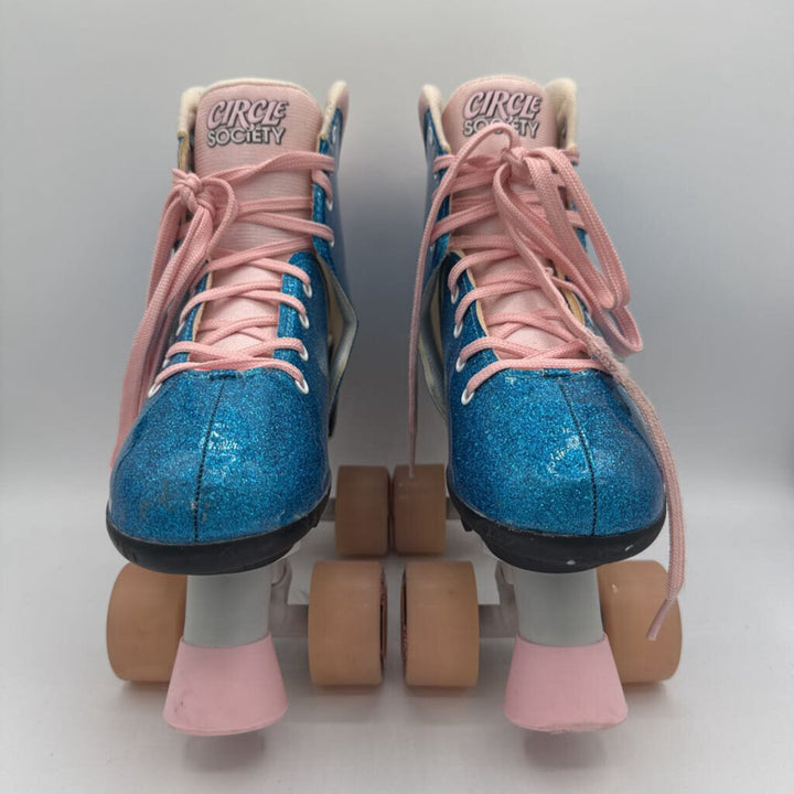 Glittery Lace Up Adjustable Roller Skates