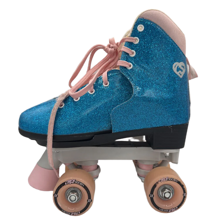 Glittery Lace Up Adjustable Roller Skates