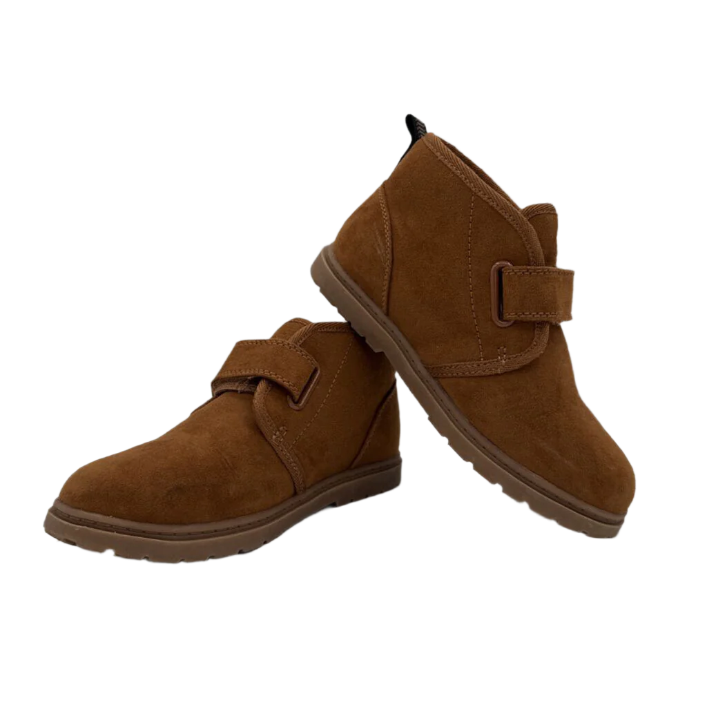 Velcro Suede Ankle Boots
