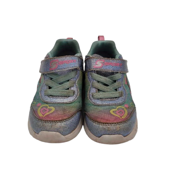 Velcro Sneakers / Unicorn + Hearts