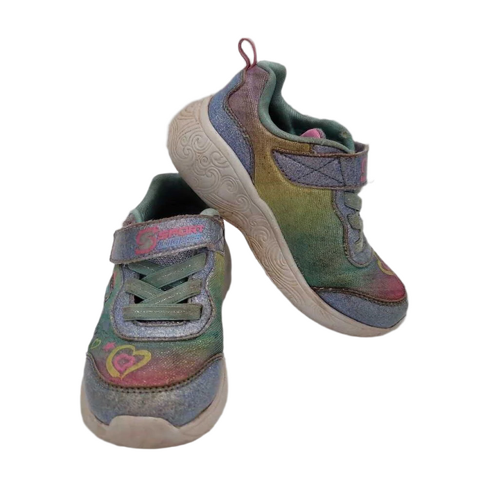 Velcro Sneakers / Unicorn + Hearts