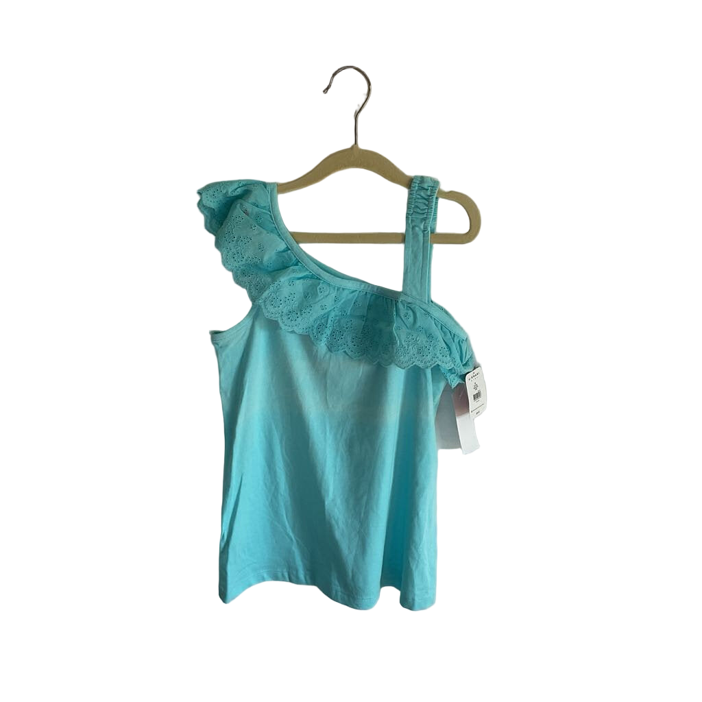 Sleeveless Ruffle Neck Top