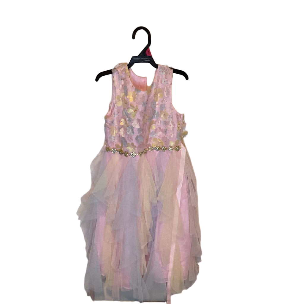 Sleeveless Tulle Flower Dress