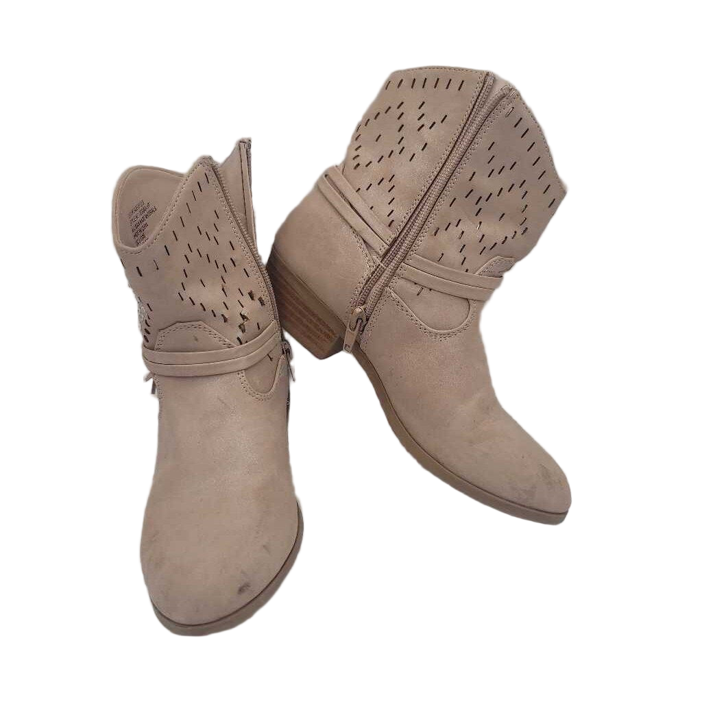 Zip Up Ankle Boots / Rhinestones
